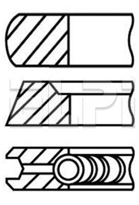 Set segmenti piston LP182 3420 STD ELPI